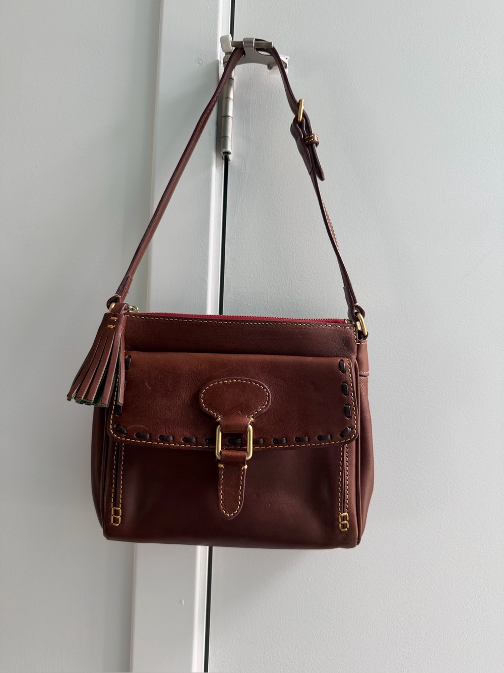 Dooney & Bourke Brown Florentine Leather shoulder bag - Picture 12 of 16